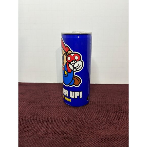 Super Mario Power Up Energy Drink (Unopened & Full) 2007 - Vintage / Collectible - Picture 2 of 9